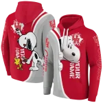 custom houston cougars peeking snoopy red hoodie best selling
