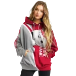 custom houston cougars peeking snoopy red hoodie best selling