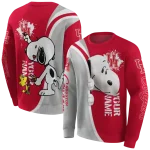 custom houston cougars peeking snoopy red hoodie best selling