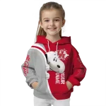 custom houston cougars peeking snoopy red hoodie best selling