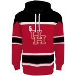 custom houston cougars striped pattern red hoodie best selling