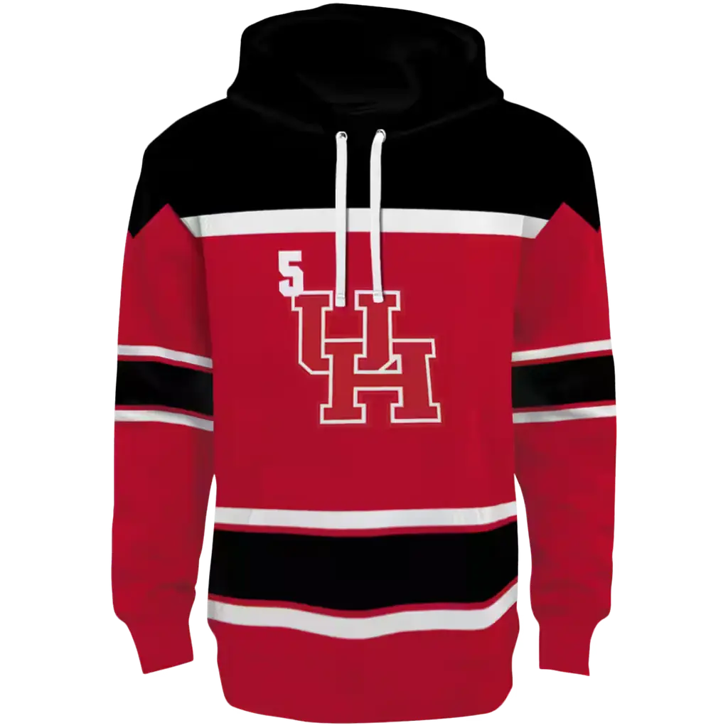 custom houston cougars striped pattern red hoodie best selling custom houston cougars striped pattern red hoodie best selling