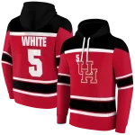 custom houston cougars striped pattern red hoodie best selling