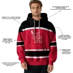custom houston cougars striped pattern red hoodie best selling