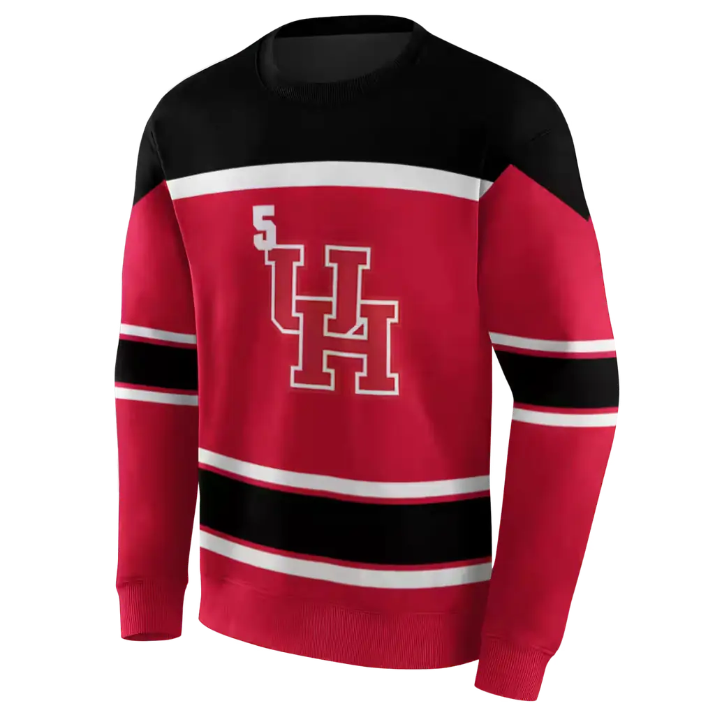 custom houston cougars striped pattern red hoodie new arrival custom houston cougars striped pattern red hoodie new arrival