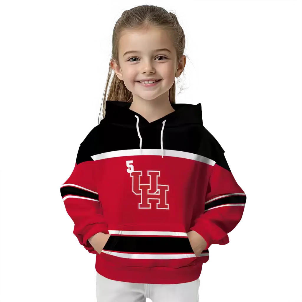 custom houston cougars striped pattern red hoodie top rated custom houston cougars striped pattern red hoodie top rated