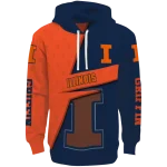 custom illinois fighting illini abstract shape blue hoodie best selling