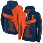 custom illinois fighting illini abstract shape blue hoodie best selling