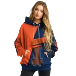 custom illinois fighting illini abstract shape blue hoodie best selling