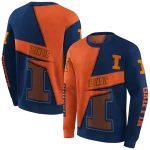 custom illinois fighting illini abstract shape blue hoodie best selling