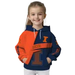 custom illinois fighting illini abstract shape blue hoodie best selling