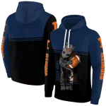 custom illinois fighting illini baby groot blue black hoodie best selling