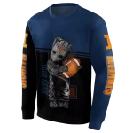 custom illinois fighting illini baby groot blue black hoodie best selling