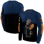 custom illinois fighting illini baby groot blue black hoodie best selling