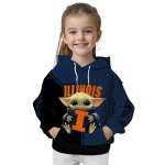 custom illinois fighting illini baby yoda blue black hoodie best selling