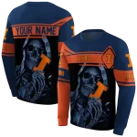 custom illinois fighting illini grim reaper blue black hoodie best selling