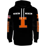 custom illinois fighting illini punisher skull black hoodie best selling