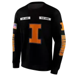 custom illinois fighting illini punisher skull black hoodie best selling
