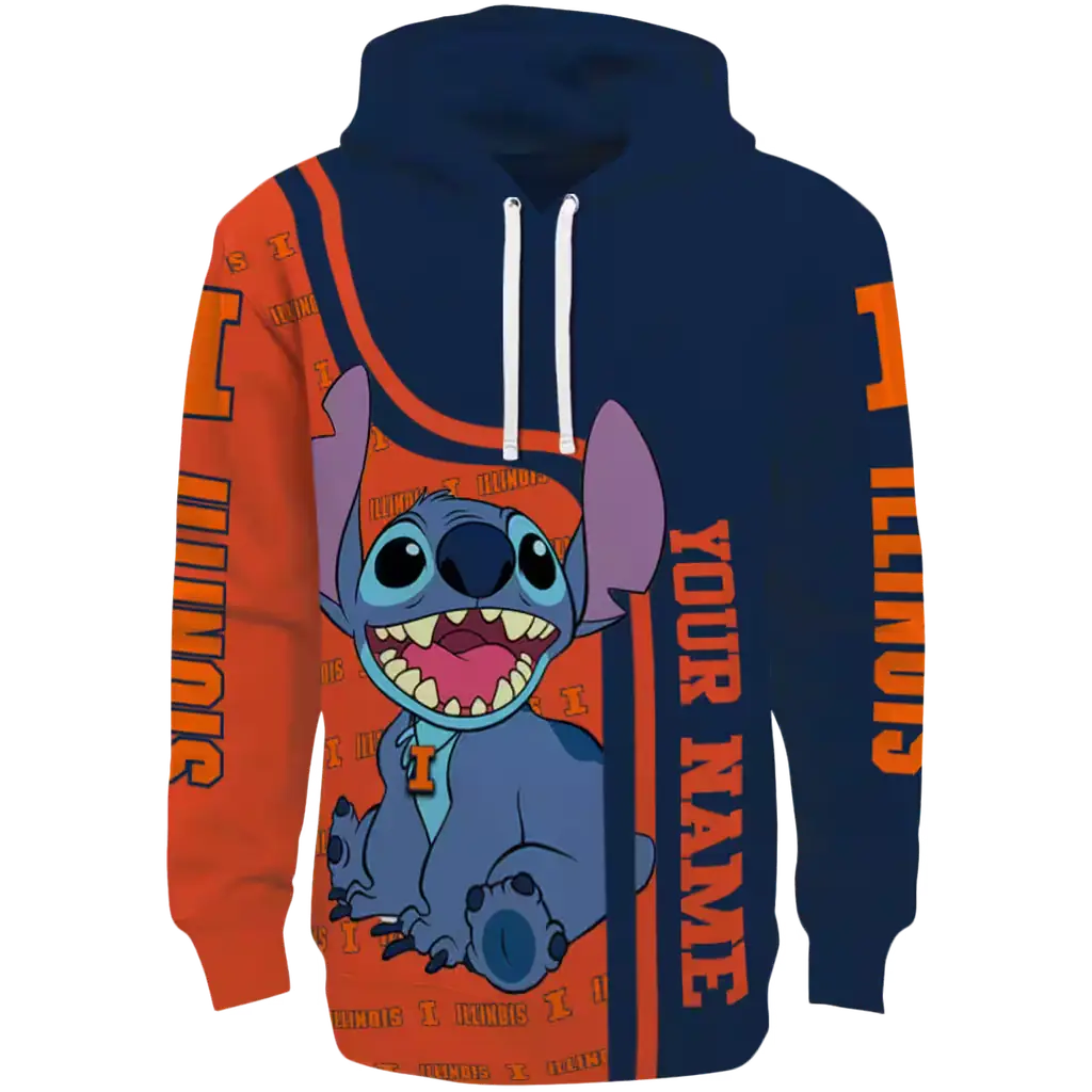 custom illinois fighting illini stitch blue hoodie best selling custom illinois fighting illini stitch blue hoodie best selling