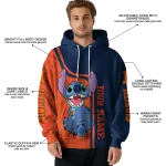 custom illinois fighting illini stitch blue hoodie best selling