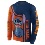 custom illinois fighting illini stitch blue hoodie best selling