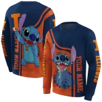 custom illinois fighting illini stitch blue hoodie best selling