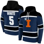 custom illinois fighting illini striped pattern blue hoodie best selling