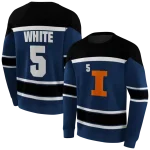 custom illinois fighting illini striped pattern blue hoodie best selling