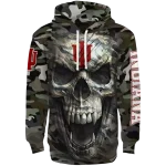 custom indiana hoosiers camo skull hoodie best selling