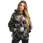 custom indiana hoosiers camo skull hoodie best selling