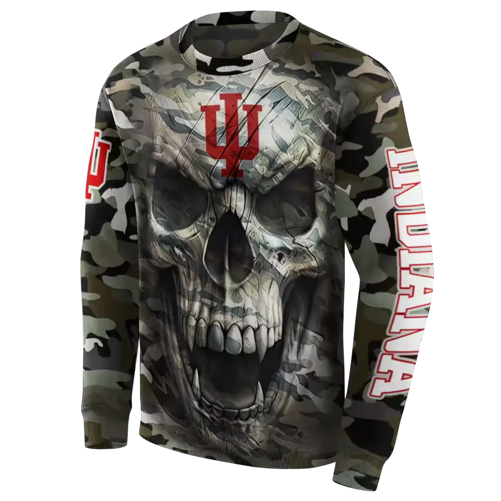 custom indiana hoosiers camo skull hoodie new arrival custom indiana hoosiers camo skull hoodie new arrival