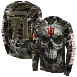 custom indiana hoosiers camo skull hoodie best selling