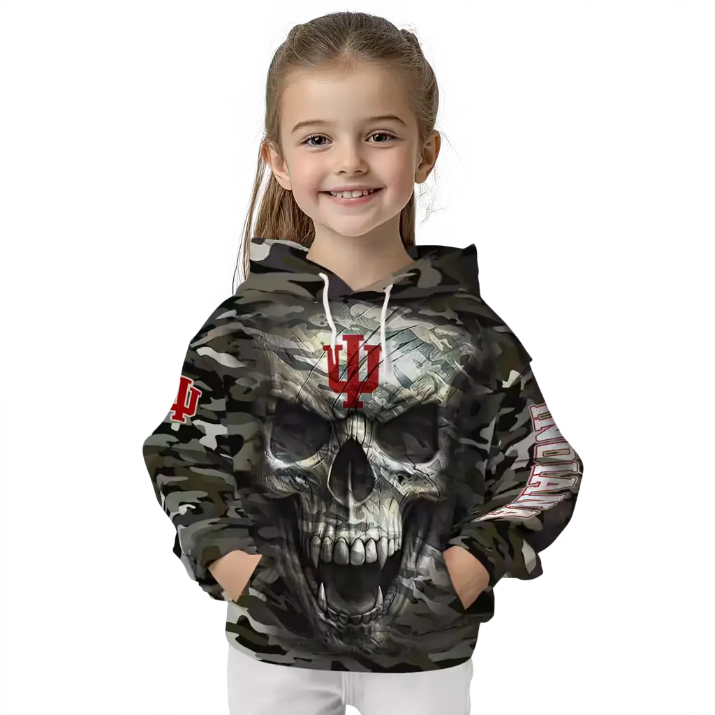 custom indiana hoosiers camo skull hoodie top rated custom indiana hoosiers camo skull hoodie top rated