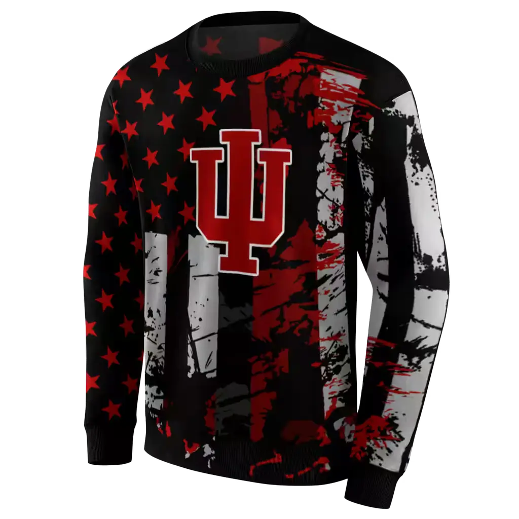 custom indiana hoosiers distressed flag red black hoodie new arrival custom indiana hoosiers distressed flag red black hoodie new arrival