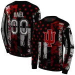 custom indiana hoosiers distressed flag red black hoodie best selling