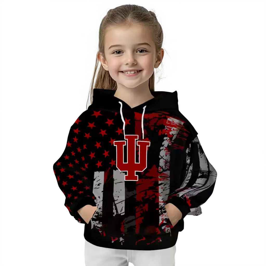 custom indiana hoosiers distressed flag red black hoodie top rated custom indiana hoosiers distressed flag red black hoodie top rated