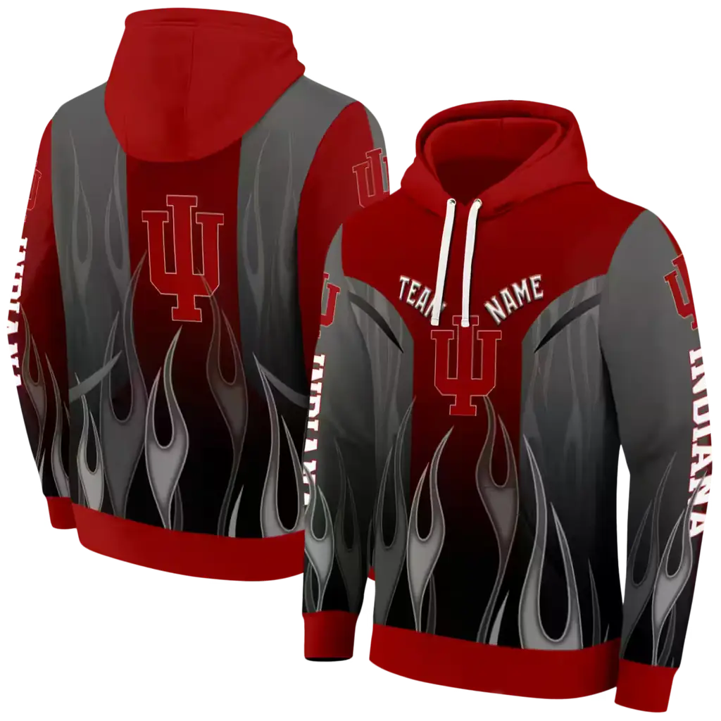 custom indiana hoosiers flame design red hoodie fashion forward custom indiana hoosiers flame design red hoodie fashion forward