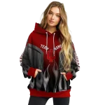 custom indiana hoosiers flame design red hoodie best selling