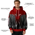 custom indiana hoosiers flame design red hoodie best selling