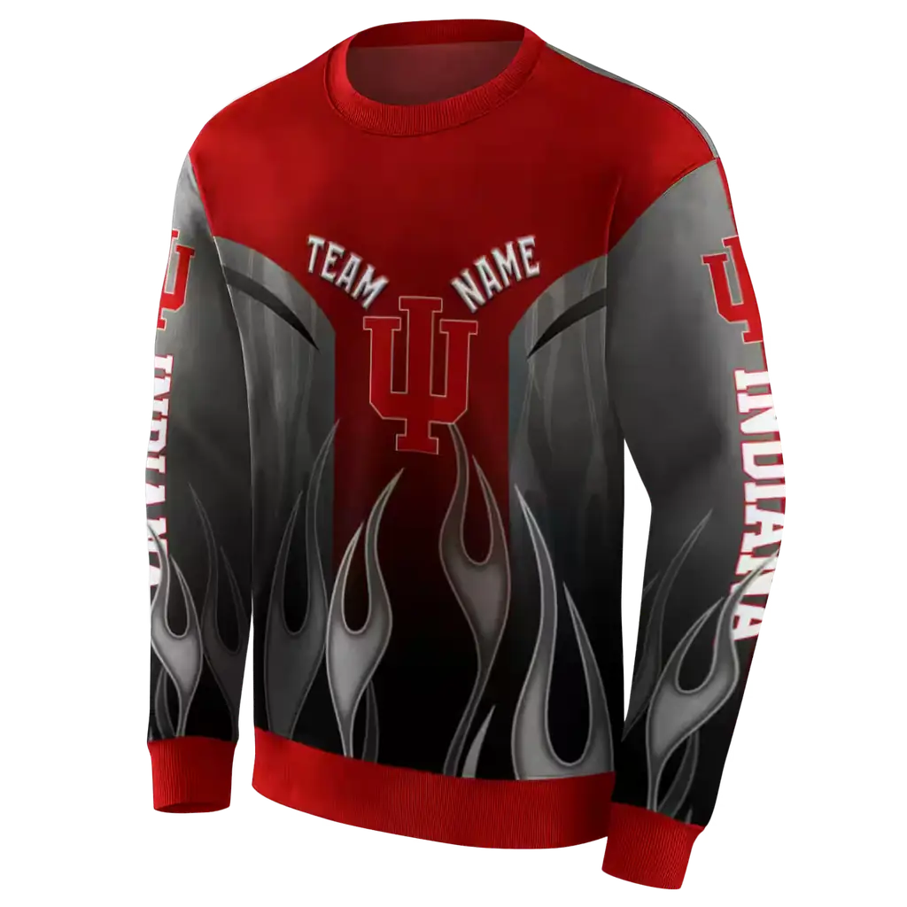 custom indiana hoosiers flame design red hoodie new arrival custom indiana hoosiers flame design red hoodie new arrival
