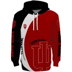 custom indiana hoosiers minimalist design red black hoodie best selling