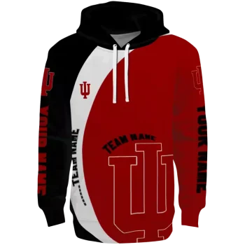 custom indiana hoosiers minimalist design red black hoodie best selling