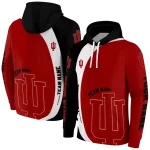 custom indiana hoosiers minimalist design red black hoodie best selling