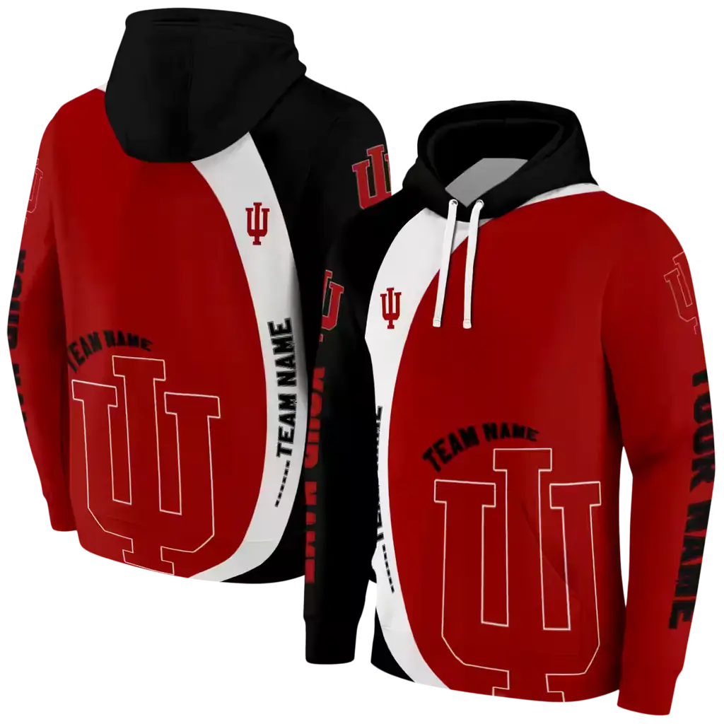 custom indiana hoosiers minimalist design red black hoodie fashion forward custom indiana hoosiers minimalist design red black hoodie fashion forward