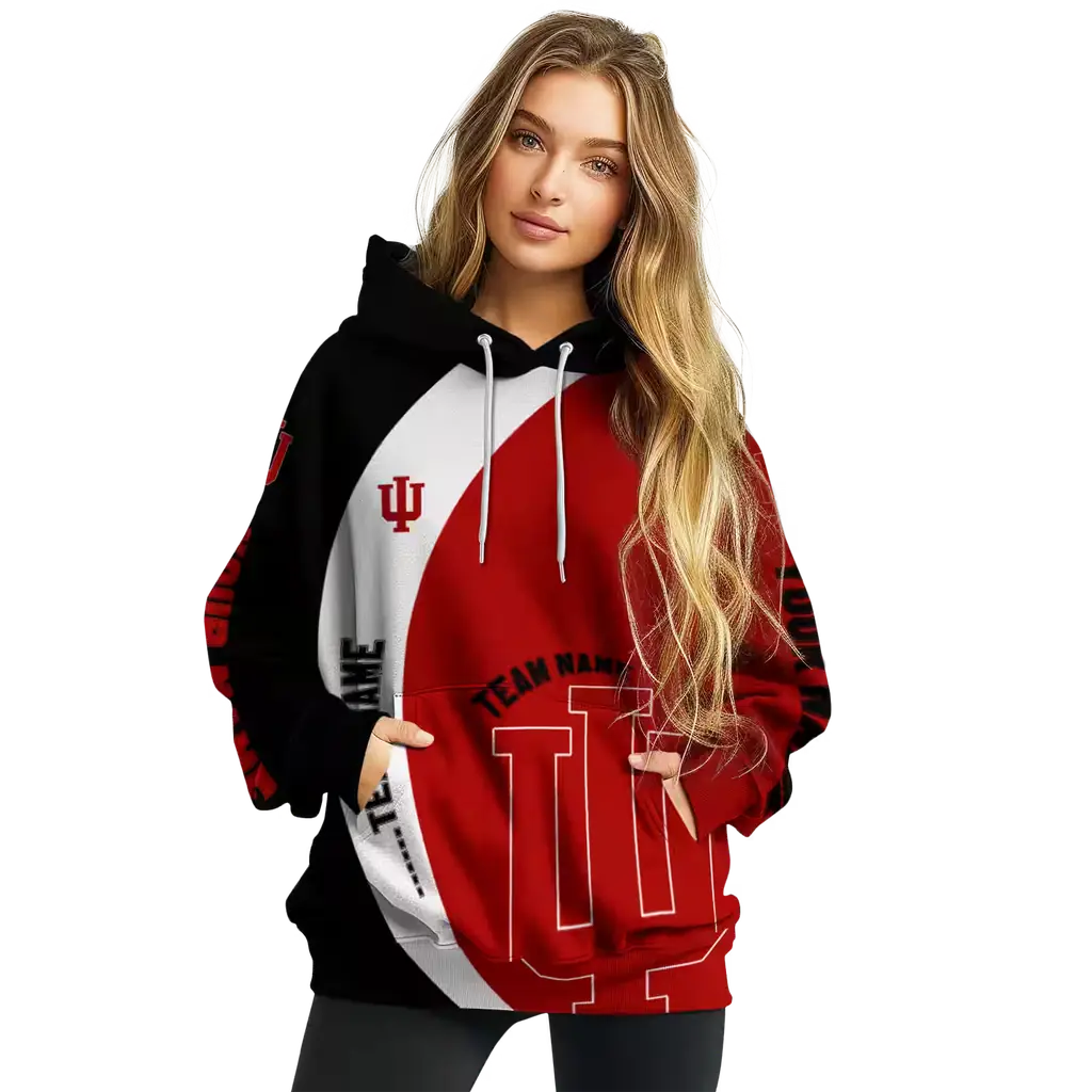 custom indiana hoosiers minimalist design red black hoodie high quality custom indiana hoosiers minimalist design red black hoodie high quality