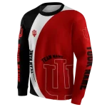 custom indiana hoosiers minimalist design red black hoodie best selling