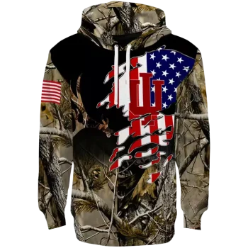 custom indiana hoosiers tree camo hoodie best selling