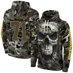 custom iowa hawkeyes camo skull hoodie best selling