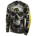 custom iowa hawkeyes camo skull hoodie best selling