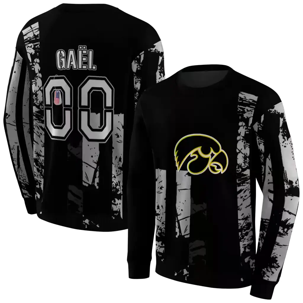 custom iowa hawkeyes distressed flag black hoodie premium grade custom iowa hawkeyes distressed flag black hoodie premium grade